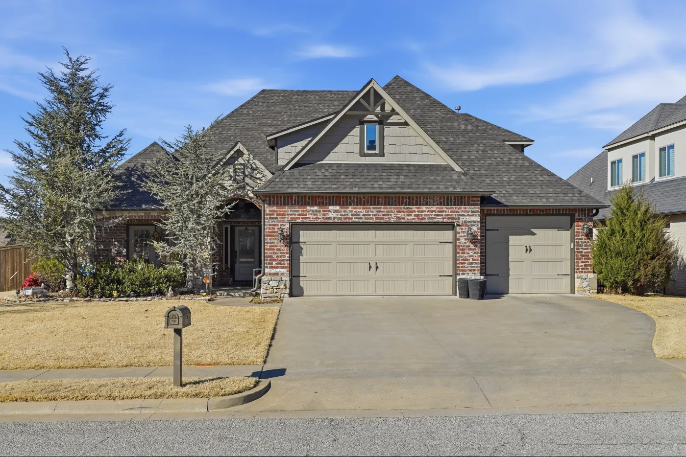 Home with a completed R&R roof in the Tulsa metro