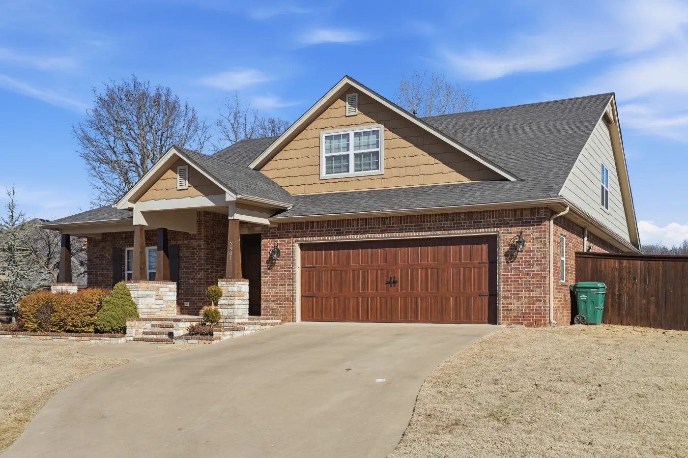 Home with a completed R&R roof in the Tulsa metro