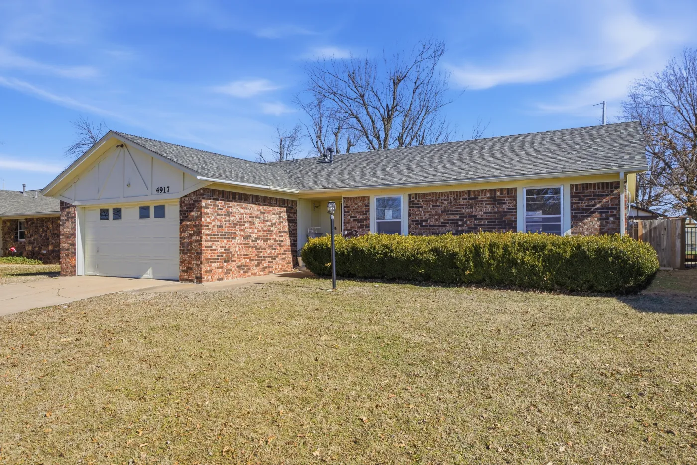 Home with a completed R&R roof in the Tulsa metro